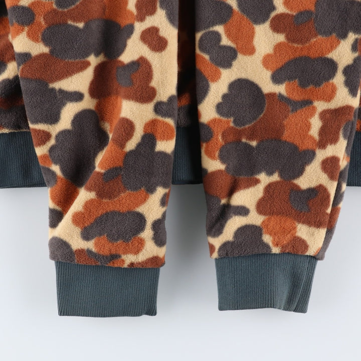 Columbia Camouflage Pattern Reversible Fleece and Nylon Parka, Men's Size L Nylon blue type Vintage Second Hand