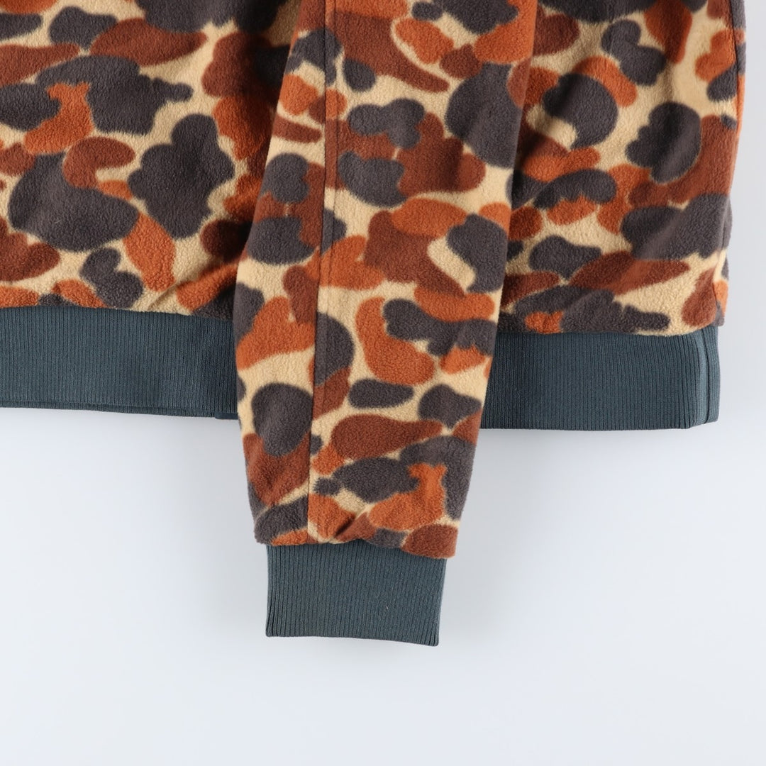 Columbia Camouflage Pattern Reversible Fleece and Nylon Parka, Men's Size L Nylon blue type Vintage Second Hand