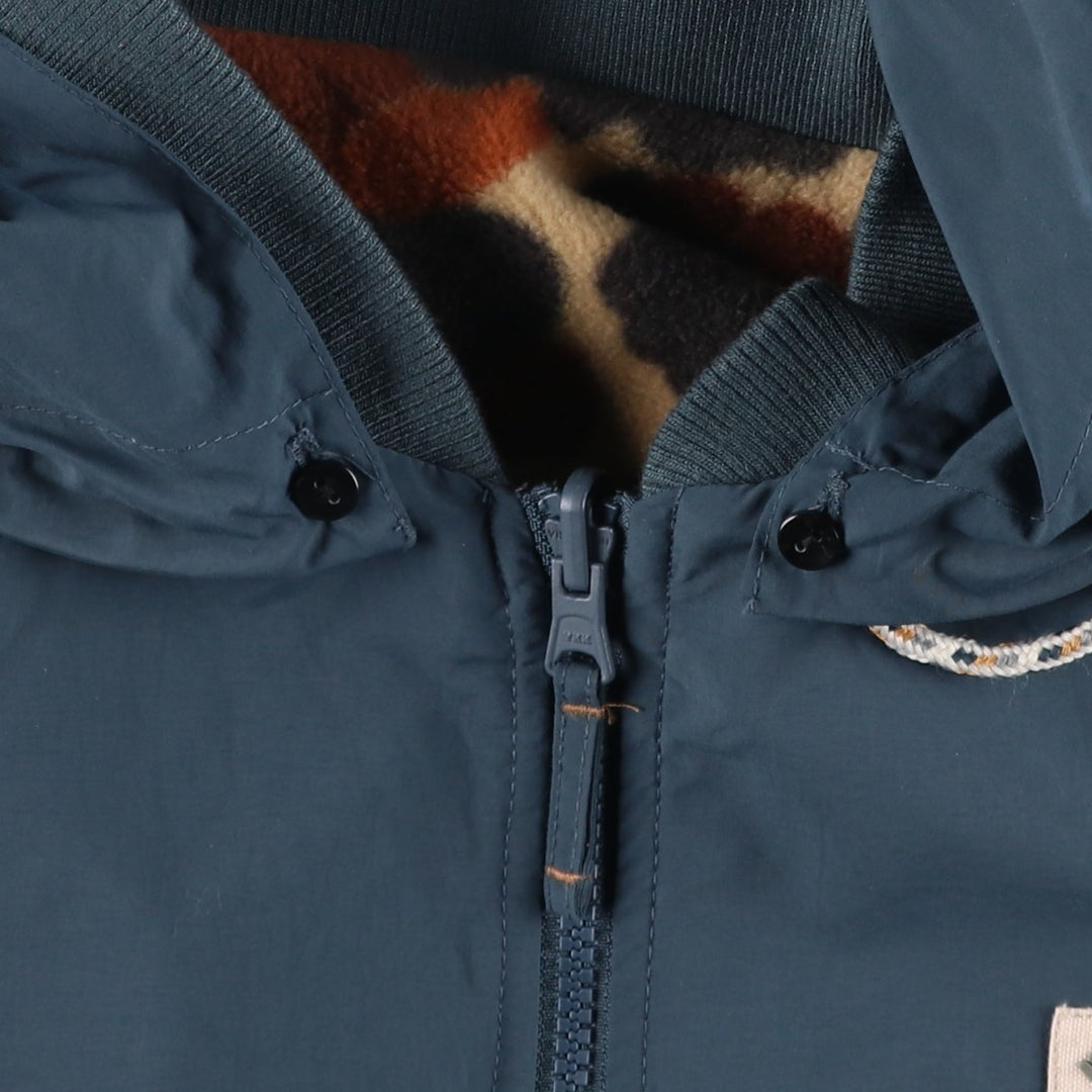 Columbia Camouflage Pattern Reversible Fleece and Nylon Parka, Men's Size L Nylon blue type Vintage Second Hand