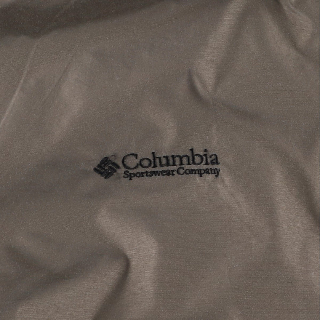 90s-00'S Vintage Columbia Budweiser Padded Puffer Jacket, Men's Size L Nylon Khaki type Vintage Second Hand