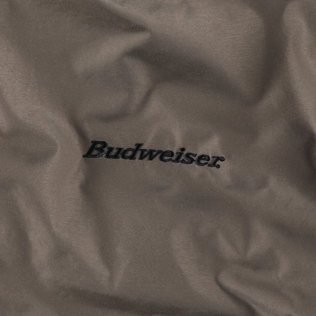 90s-00'S Vintage Columbia Budweiser Padded Puffer Jacket, Men's Size L Nylon Khaki type Vintage Second Hand
