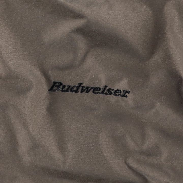 90s-00'S Vintage Columbia Budweiser Padded Puffer Jacket, Men's Size L Nylon Khaki type Vintage Second Hand