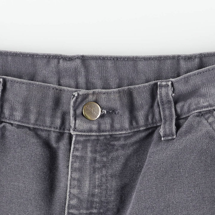 Carhartt Original Dungaree Fit Cut-Off Duck Painter Pants, Men's Size W33 cotton Charcoal Vintage Second Hand