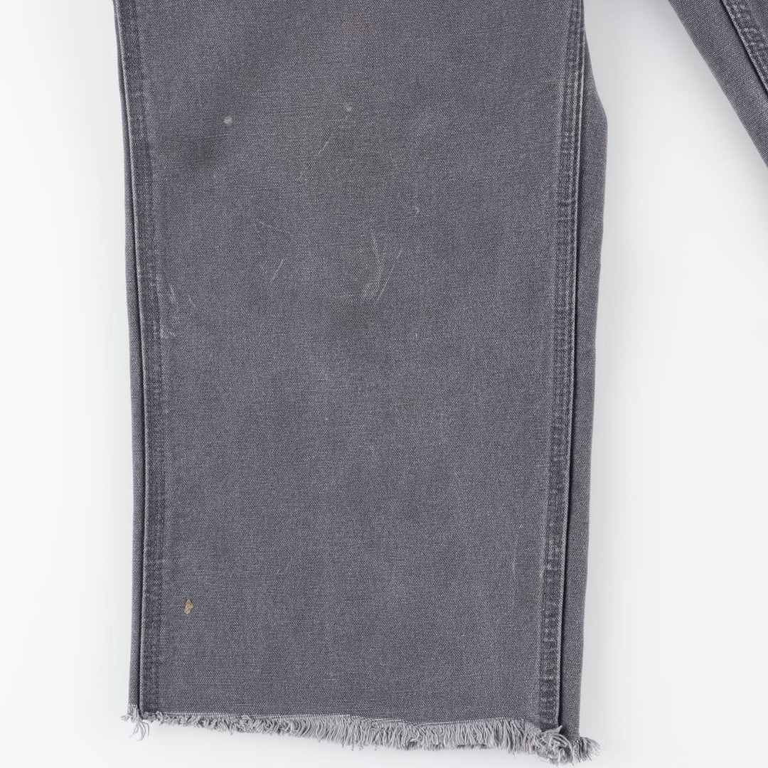 Carhartt Original Dungaree Fit Cut-Off Duck Painter Pants, Men's Size W33 cotton Charcoal Vintage Second Hand