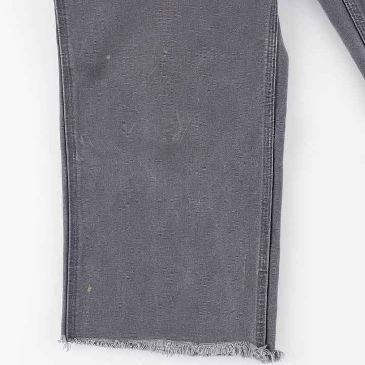 Carhartt Original Dungaree Fit Cut-Off Duck Painter Pants, Men's Size W33 cotton Charcoal Vintage Second Hand