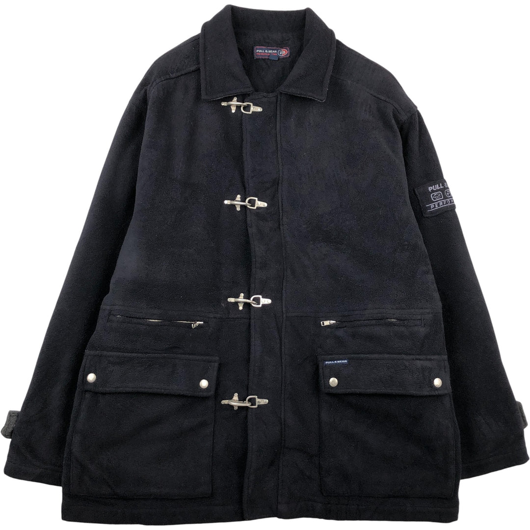 PULL and BEAR Padded Fleece Firefighter Jacket, Men's XL polyester navy blue type Vintage Second Hand