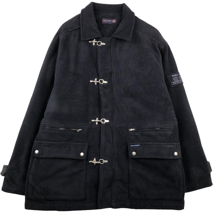 PULL and BEAR Padded Fleece Firefighter Jacket, Men's XL polyester navy blue type Vintage Second Hand