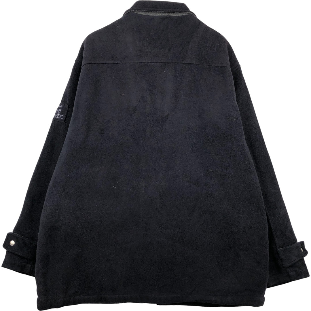 PULL and BEAR Padded Fleece Firefighter Jacket, Men's XL polyester navy blue type Vintage Second Hand
