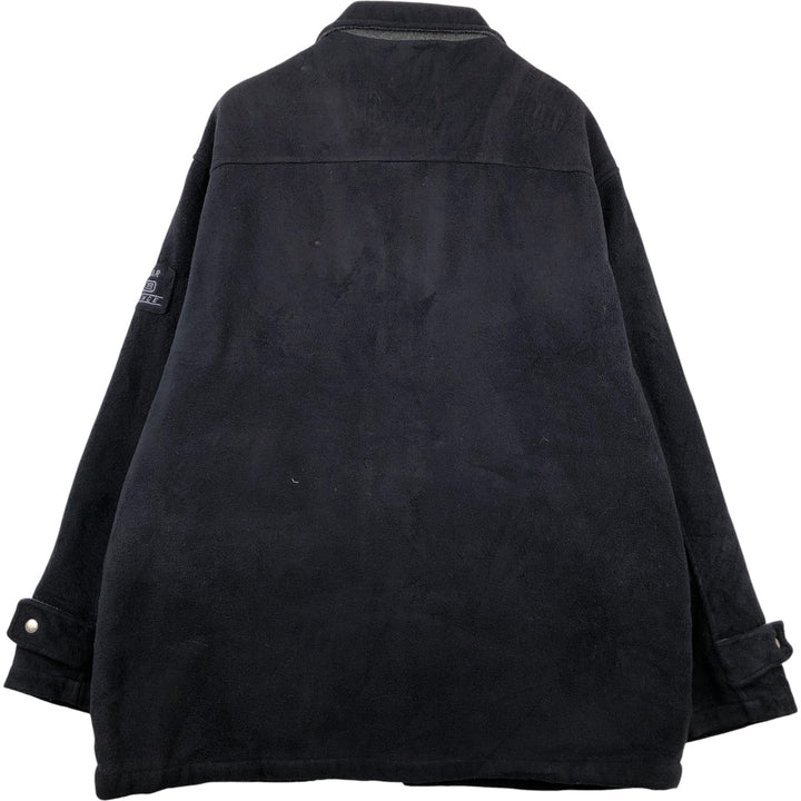 PULL and BEAR Padded Fleece Firefighter Jacket, Men's XL polyester navy blue type Vintage Second Hand