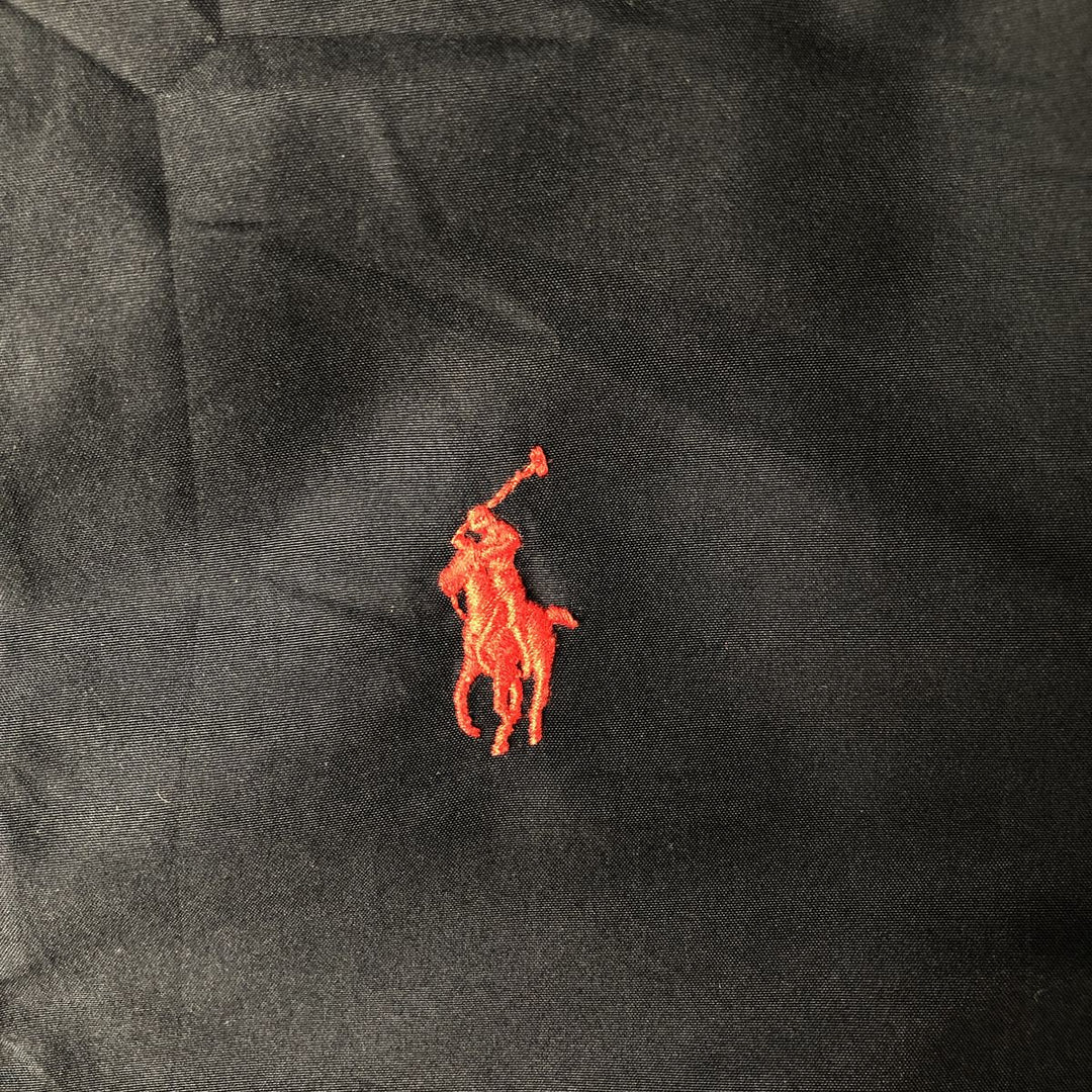 Ralph Lauren POLO by Ralph Lauren Twill Fleece Jacket, Men's XL polyester black type Vintage Second Hand