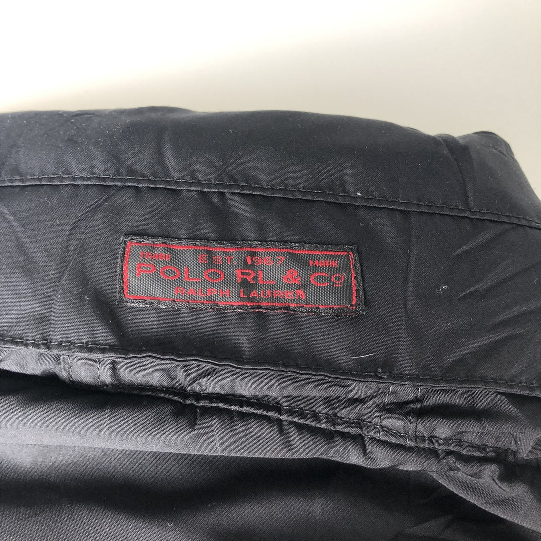 Ralph Lauren POLO by Ralph Lauren Twill Fleece Jacket, Men's XL polyester black type Vintage Second Hand