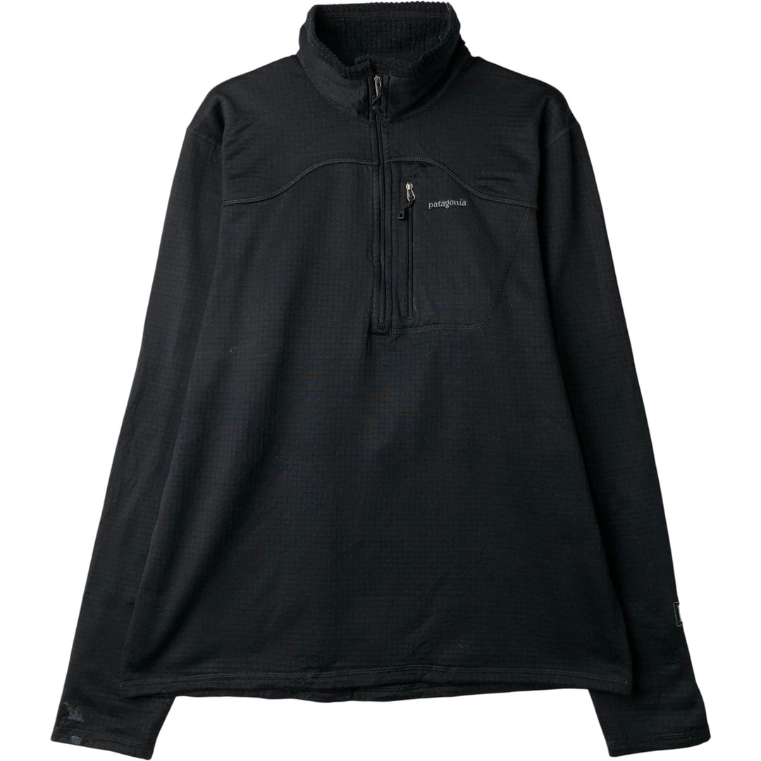 Patagonia Regulator R1 Pullover 40107SP12 Half-Zip Fleece Pullover, Men's Size L polyester black type Vintage Second Hand