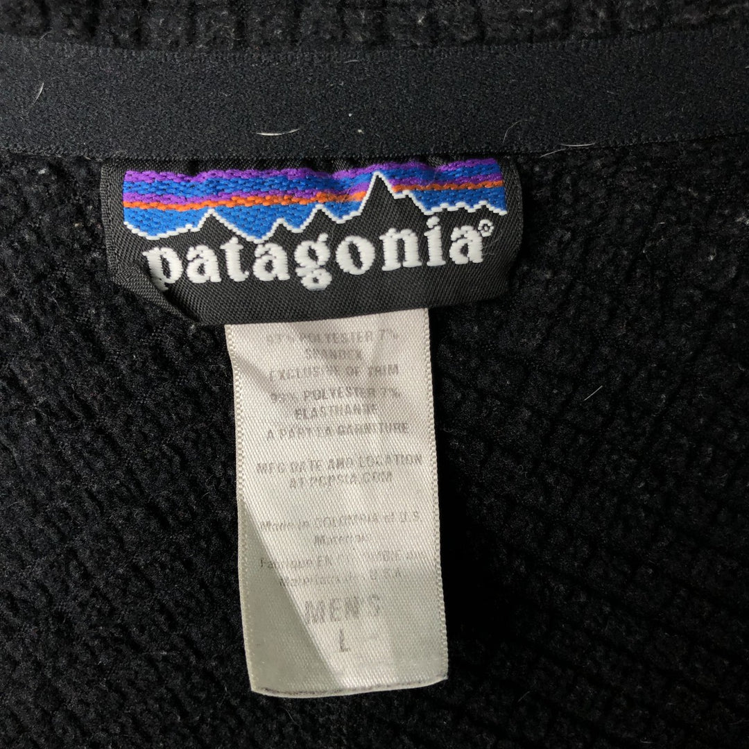Patagonia Regulator R1 Pullover 40107SP12 Half-Zip Fleece Pullover, Men's Size L polyester black type Vintage Second Hand