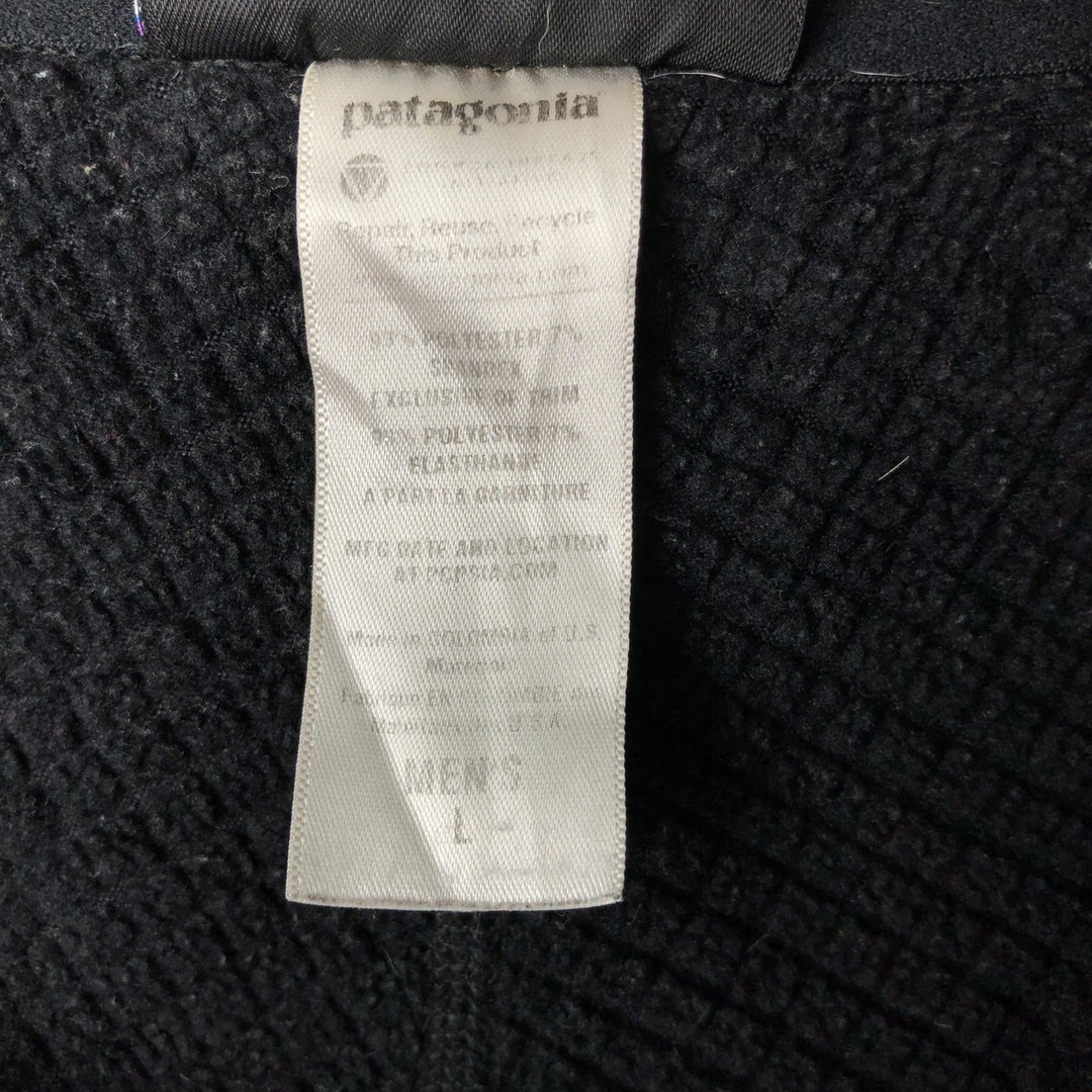 Patagonia Regulator R1 Pullover 40107SP12 Half-Zip Fleece Pullover, Men's Size L polyester black type Vintage Second Hand
