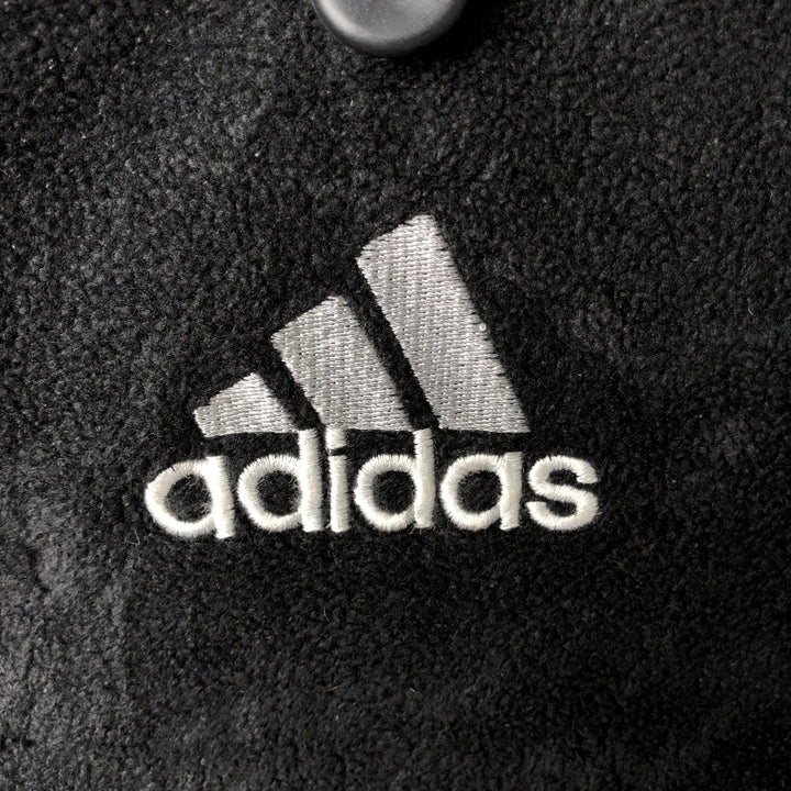 Vintage 90'S Adidas half-zip fleece pullover, men's size XL polyester black type Vintage Second Hand
