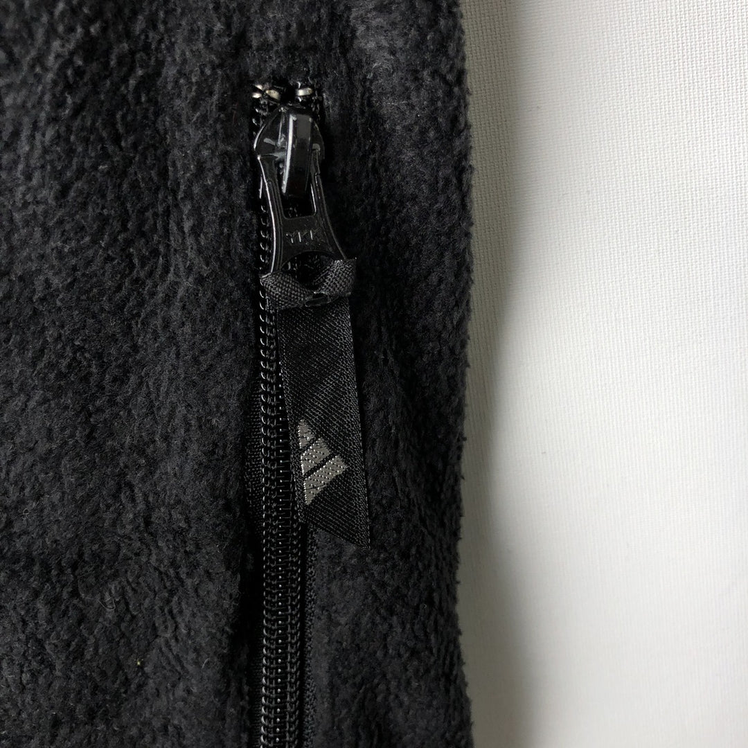 Vintage 90'S Adidas half-zip fleece pullover, men's size XL polyester black type Vintage Second Hand