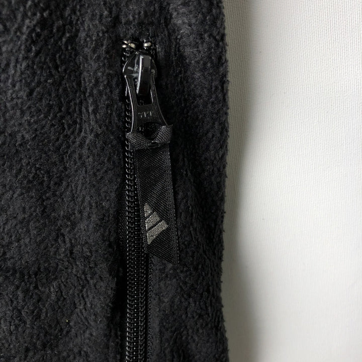 Vintage 90'S Adidas half-zip fleece pullover, men's size XL polyester black type Vintage Second Hand