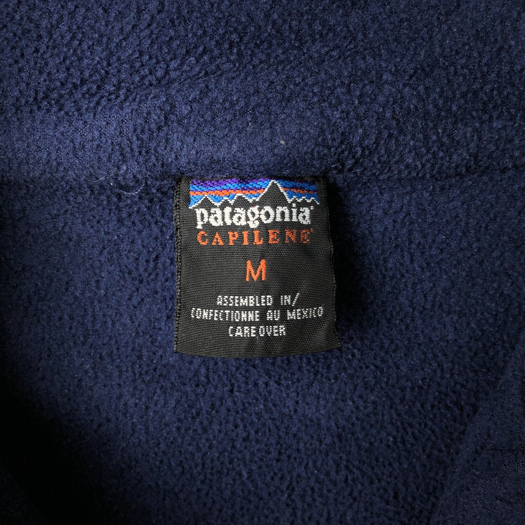 90s-00'S Patagonia Capilene Half-Zip Fleece Pullover, Men's Medium, Vintage polyester blue type Vintage Second Hand