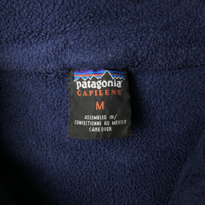 90s-00'S Patagonia Capilene Half-Zip Fleece Pullover, Men's Medium, Vintage polyester blue type Vintage Second Hand