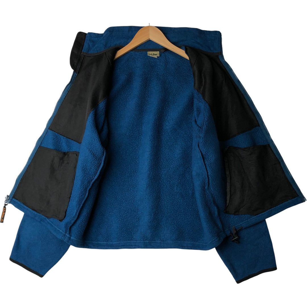 90'S LLBean Vintage Fleece Jacket, Made in USA, Men's Size Medium polyester blue type Vintage Second Hand