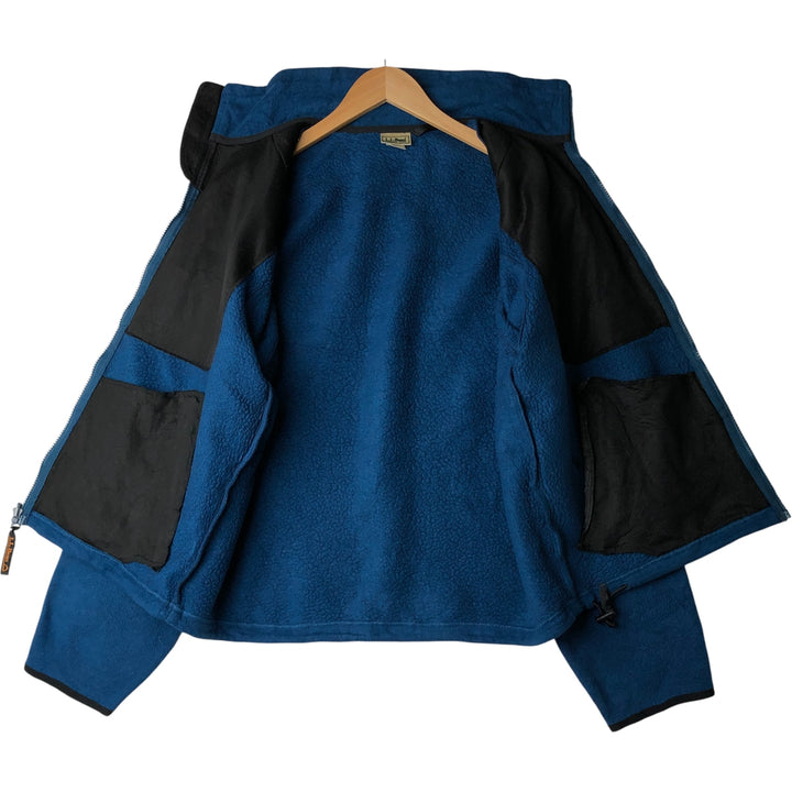 90'S LLBean Vintage Fleece Jacket, Made in USA, Men's Size Medium polyester blue type Vintage Second Hand