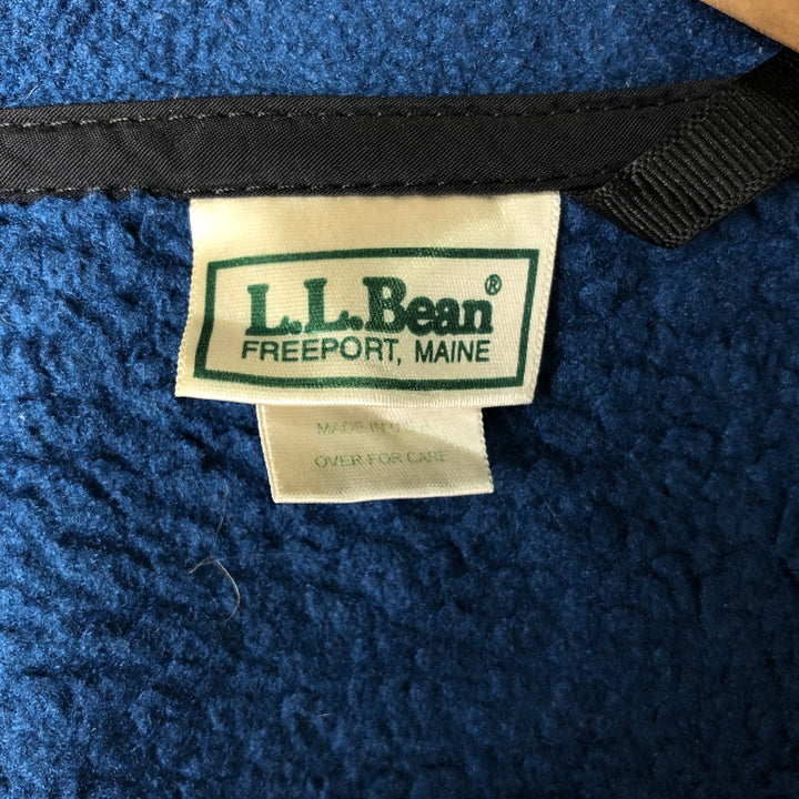 90'S LLBean Vintage Fleece Jacket, Made in USA, Men's Size Medium polyester blue type Vintage Second Hand