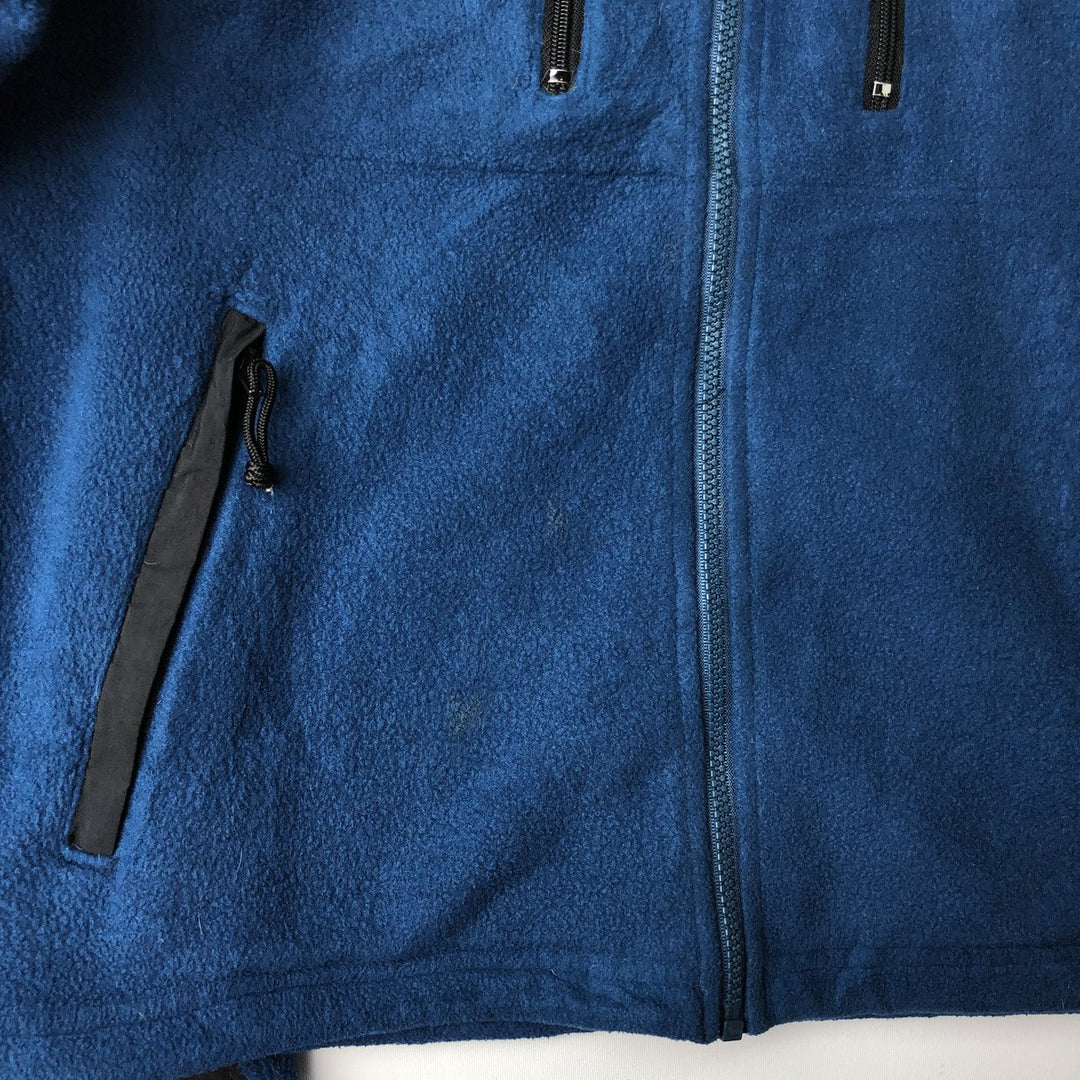 90'S LLBean Vintage Fleece Jacket, Made in USA, Men's Size Medium polyester blue type Vintage Second Hand