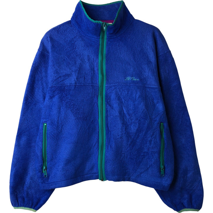 1990'S LL Bean Fleece Jacket, Men's XL, Vintage unclear blue type Vintage Second Hand