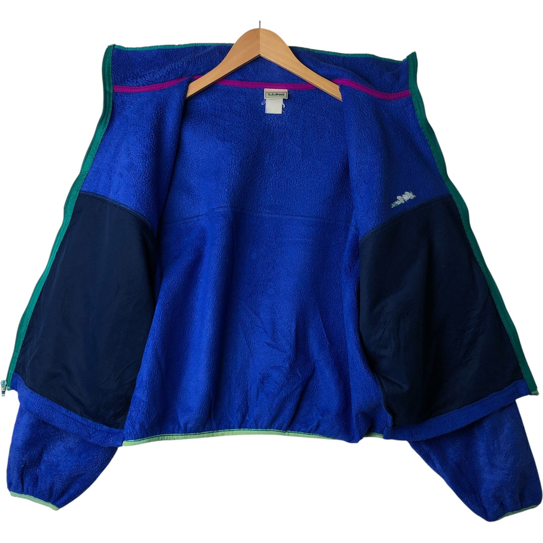1990'S LL Bean Fleece Jacket, Men's XL, Vintage unclear blue type Vintage Second Hand