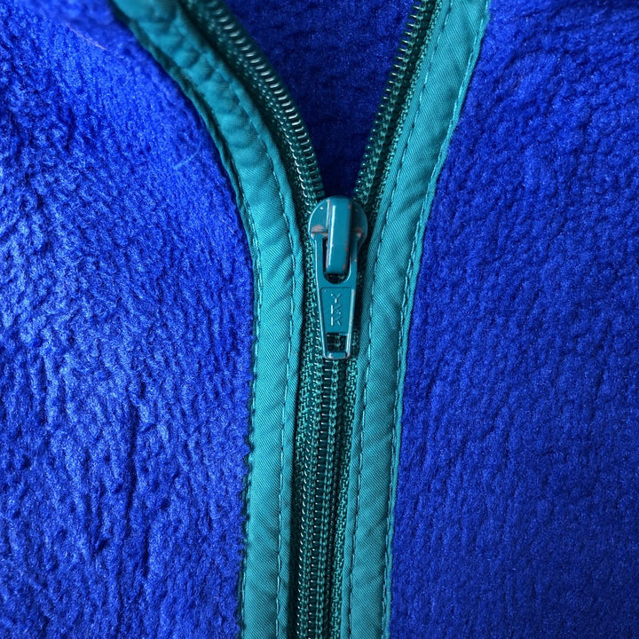 1990'S LL Bean Fleece Jacket, Men's XL, Vintage unclear blue type Vintage Second Hand