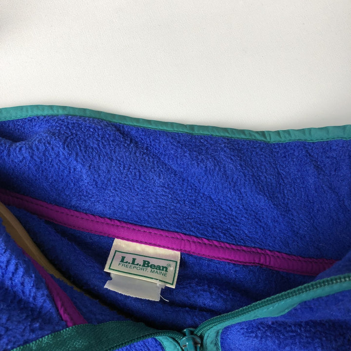 1990'S LL Bean Fleece Jacket, Men's XL, Vintage unclear blue type Vintage Second Hand
