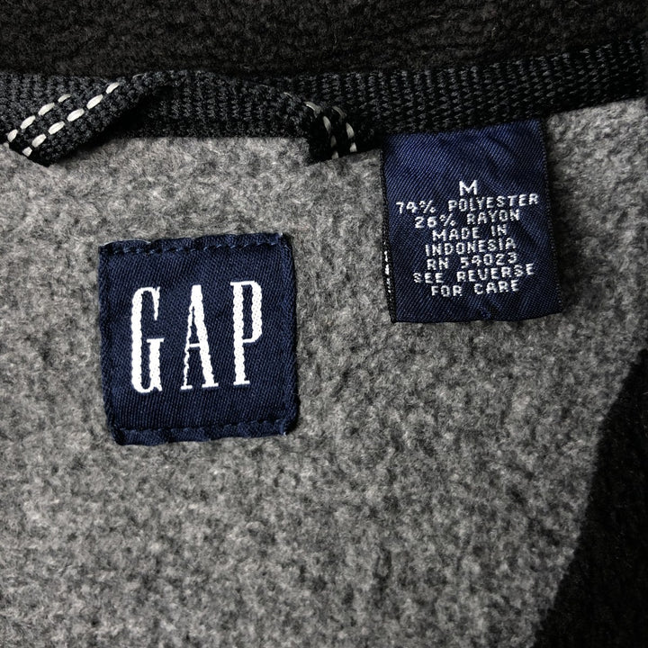 90'S GAP Vintage Half-Zip Fleece Pullover, Men's Size Medium polyester gray type Vintage Second Hand