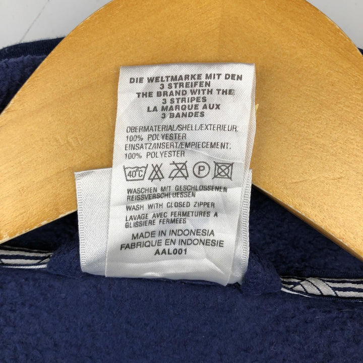 90'S Adidas Fleece Jacket, Men's Size L, Vintage polyester blue type Vintage Second Hand