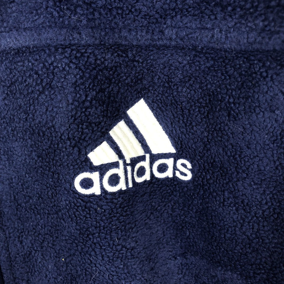 90'S Adidas Fleece Jacket, Men's Size L, Vintage polyester blue type Vintage Second Hand