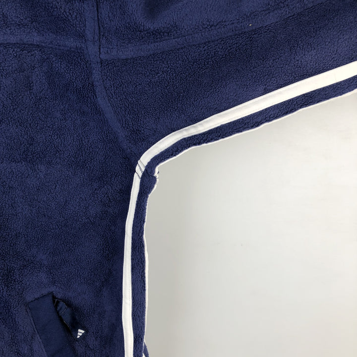 90'S Adidas Fleece Jacket, Men's Size L, Vintage polyester blue type Vintage Second Hand