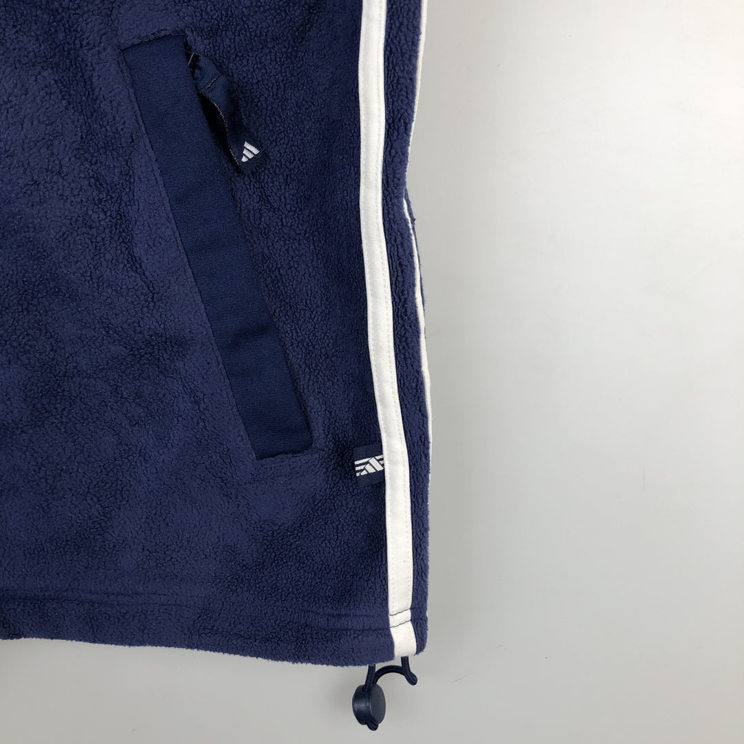 90'S Adidas Fleece Jacket, Men's Size L, Vintage polyester blue type Vintage Second Hand