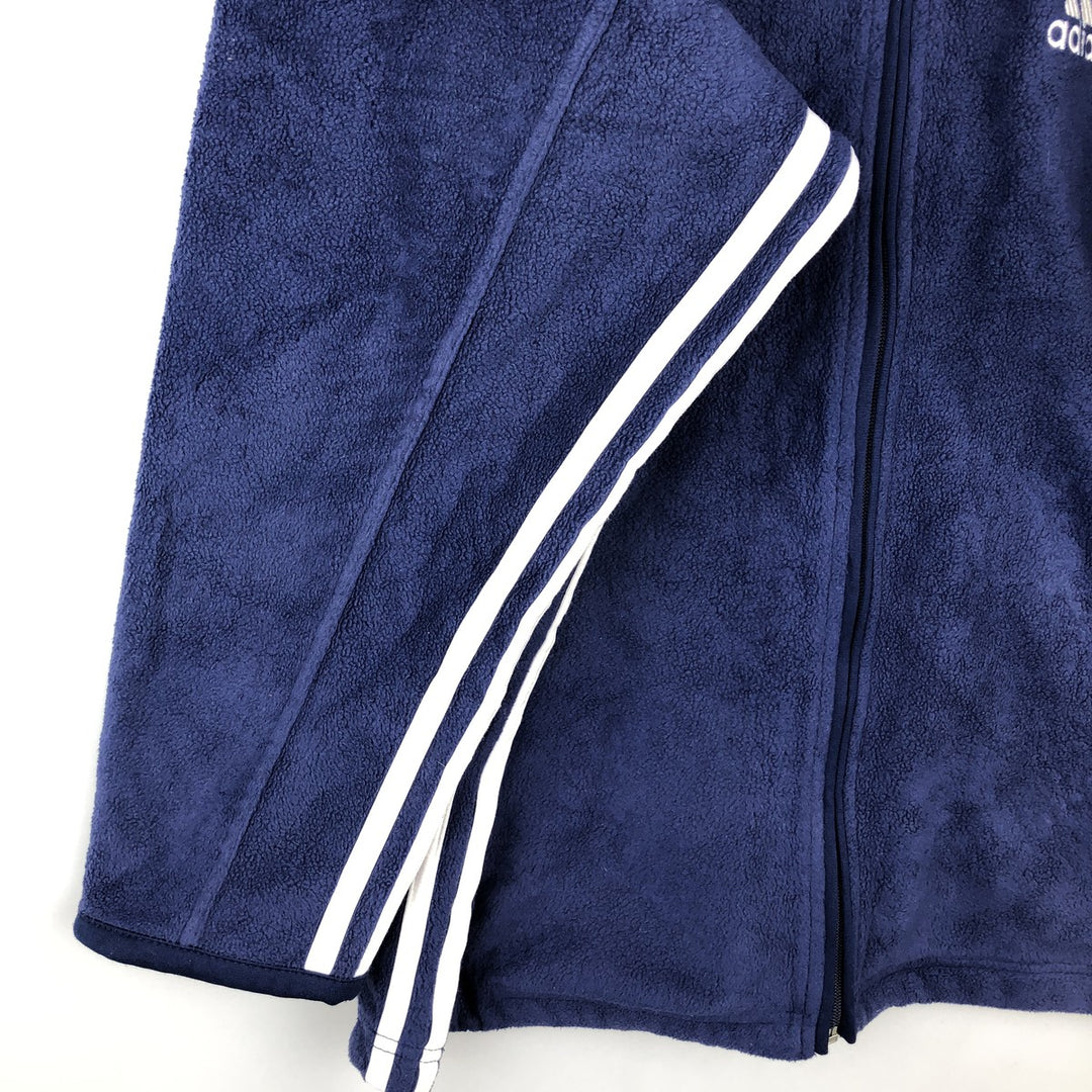 90'S Adidas Fleece Jacket, Men's Size L, Vintage polyester blue type Vintage Second Hand
