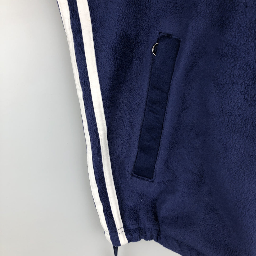 90'S Adidas Fleece Jacket, Men's Size L, Vintage polyester blue type Vintage Second Hand