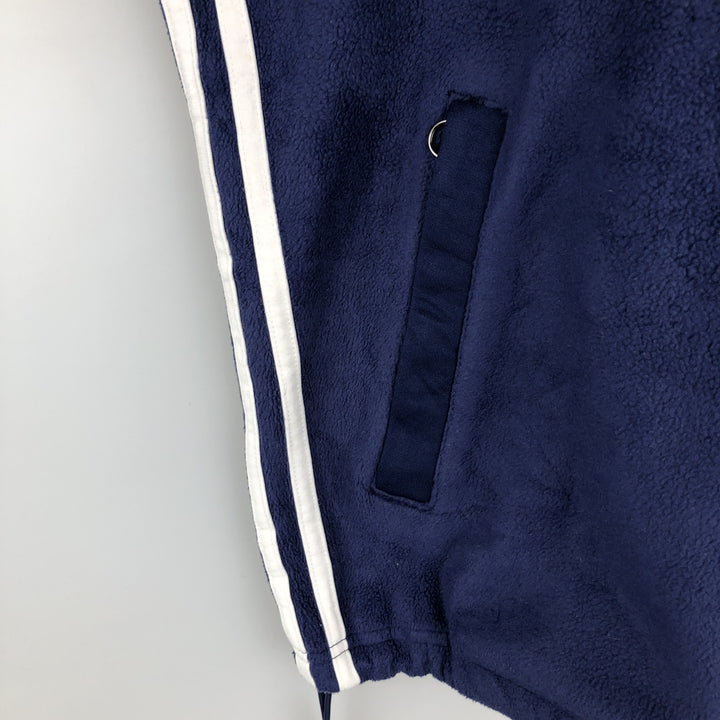 90'S Adidas Fleece Jacket, Men's Size L, Vintage polyester blue type Vintage Second Hand