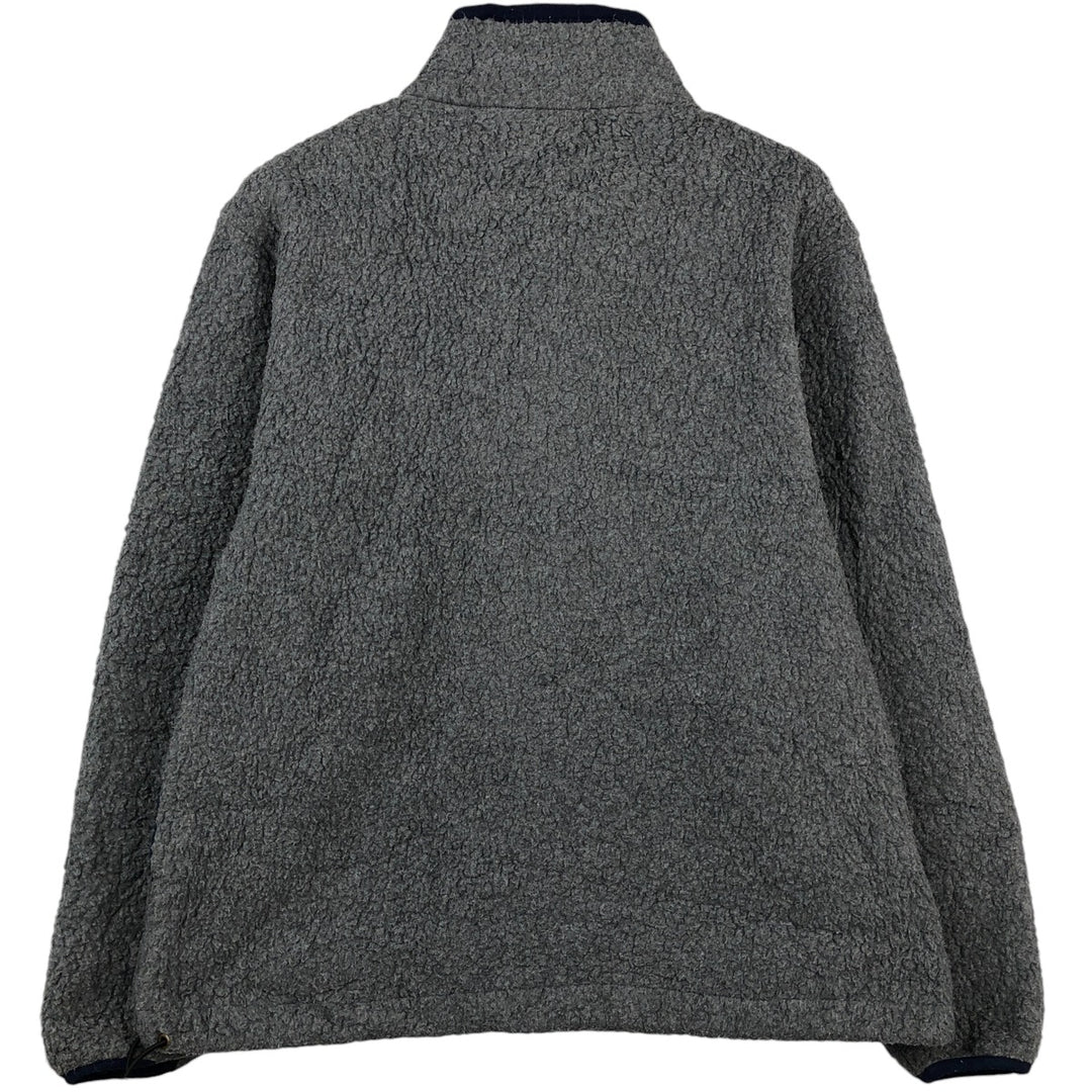 1990'S LLBean Half-Zip Fleece Pullover, Men's Size Medium, Vintage unclear gray type Vintage Second Hand