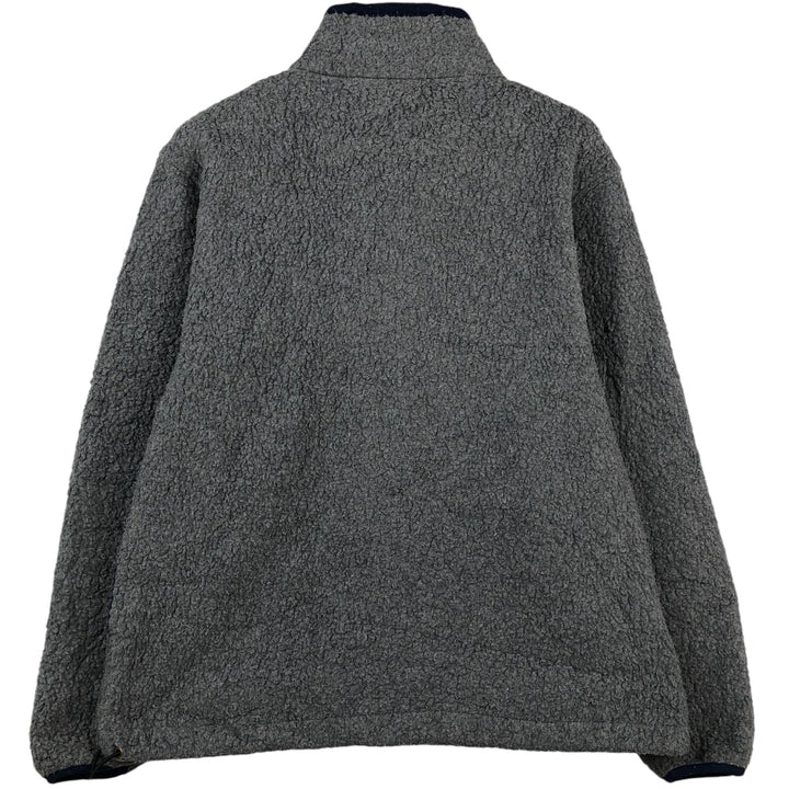 1990'S LLBean Half-Zip Fleece Pullover, Men's Size Medium, Vintage unclear gray type Vintage Second Hand