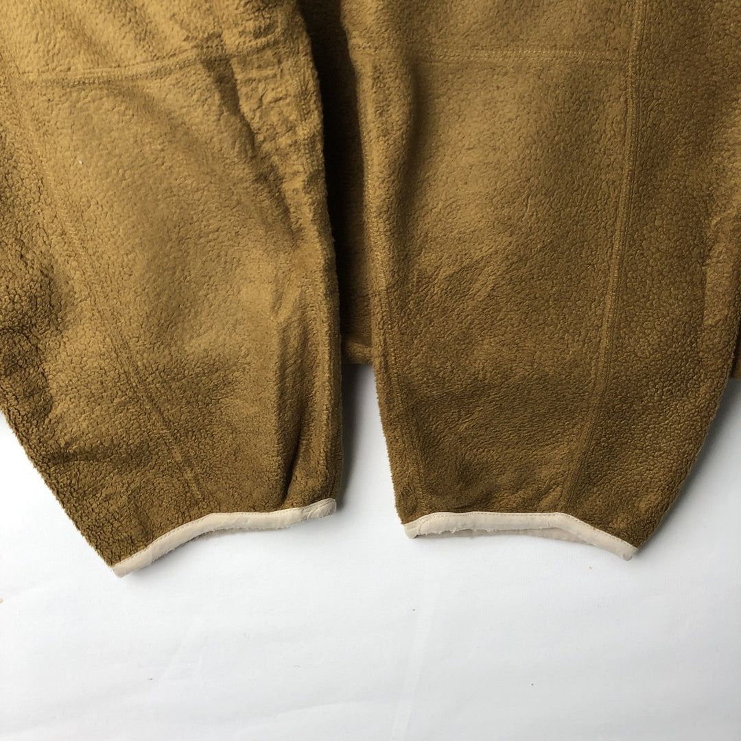 Vintage 90'S Timberland collared fleece jacket, made in the USA, size M, men's polyester Khaki type Vintage Second Hand