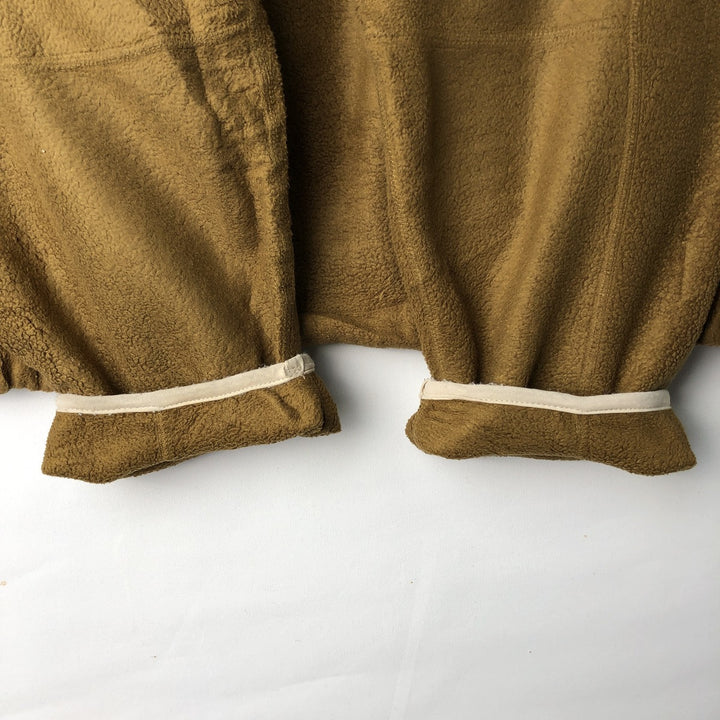 Vintage 90'S Timberland collared fleece jacket, made in the USA, size M, men's polyester Khaki type Vintage Second Hand