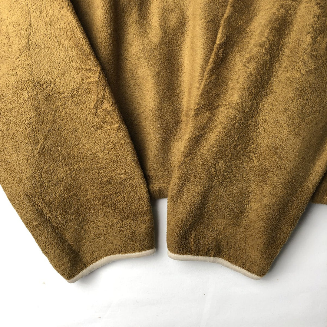 Vintage 90'S Timberland collared fleece jacket, made in the USA, size M, men's polyester Khaki type Vintage Second Hand