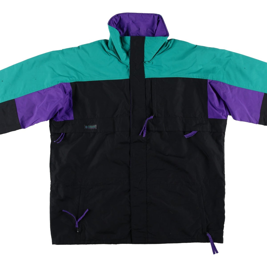 90'S Vintage Columbia GIZZMO Mountain Jacket, Shell Jacket, Men's Size L, White Tag, Size L Nylon black type Vintage Second Hand