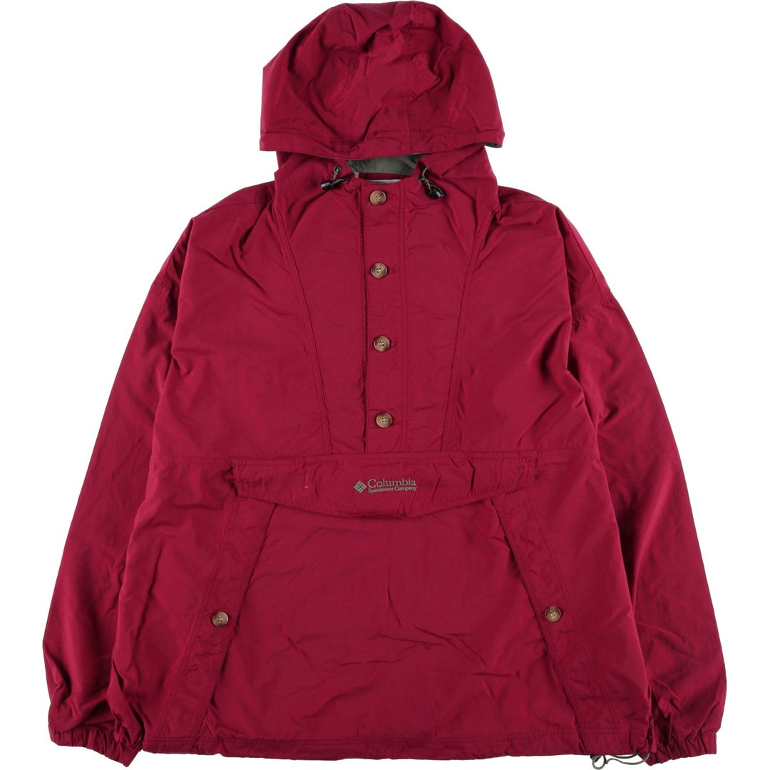 90s-00'S Columbia Anorak Parka Men's XL Nylon burgundy type Vintage Second Hand