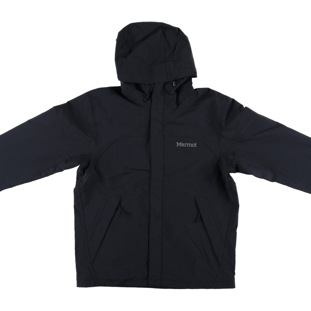 Marmot Mountain Parka Shell Jacket, Men's Size S Nylon black type Vintage Second Hand