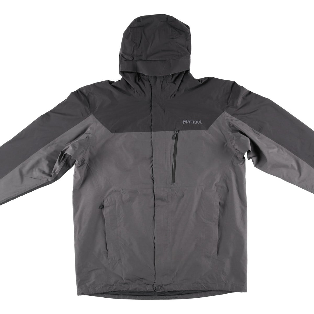 00'S Marmot Mountain Parka Shell Jacket Men's L size polyester gray type Vintage Second Hand