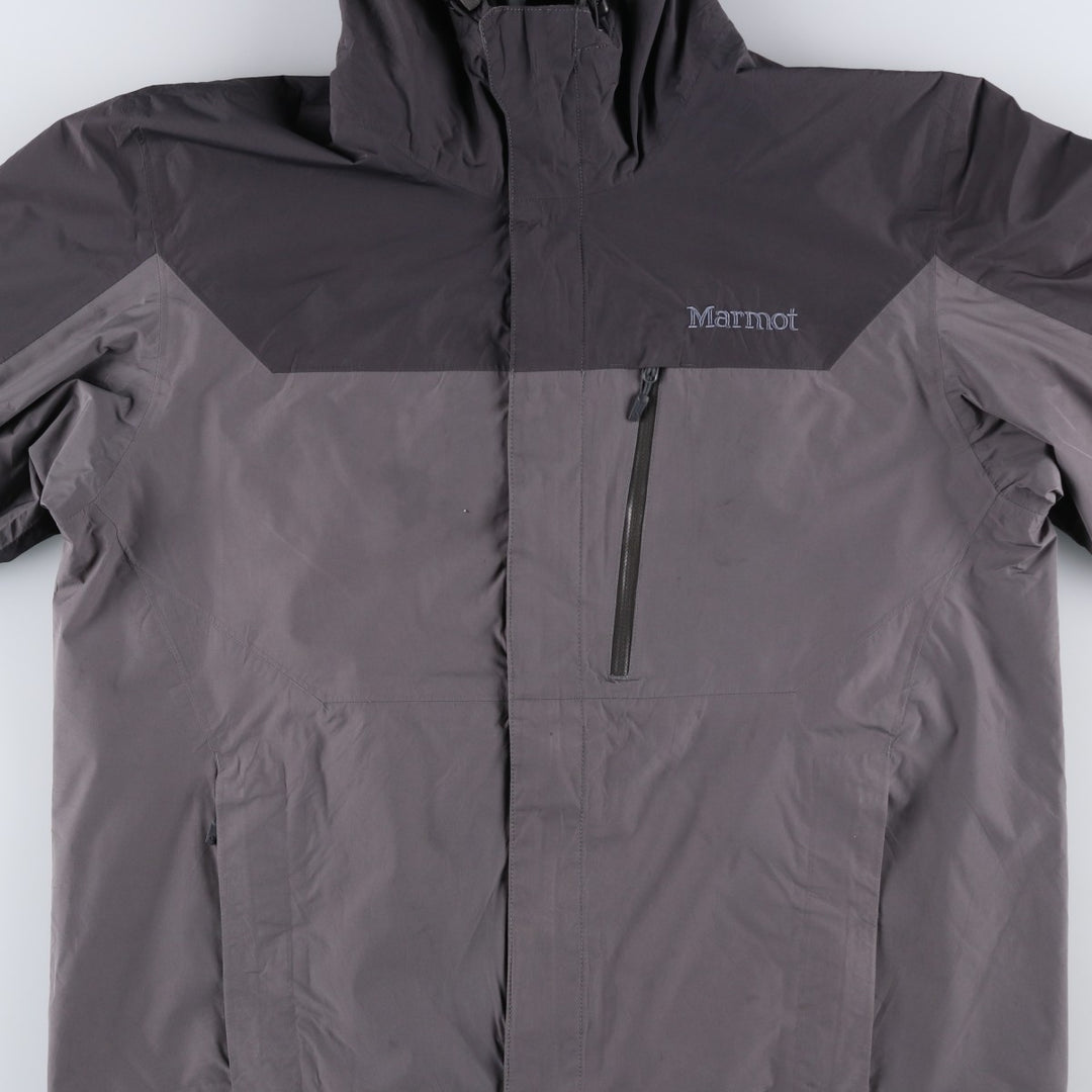 00'S Marmot Mountain Parka Shell Jacket Men's L size polyester gray type Vintage Second Hand