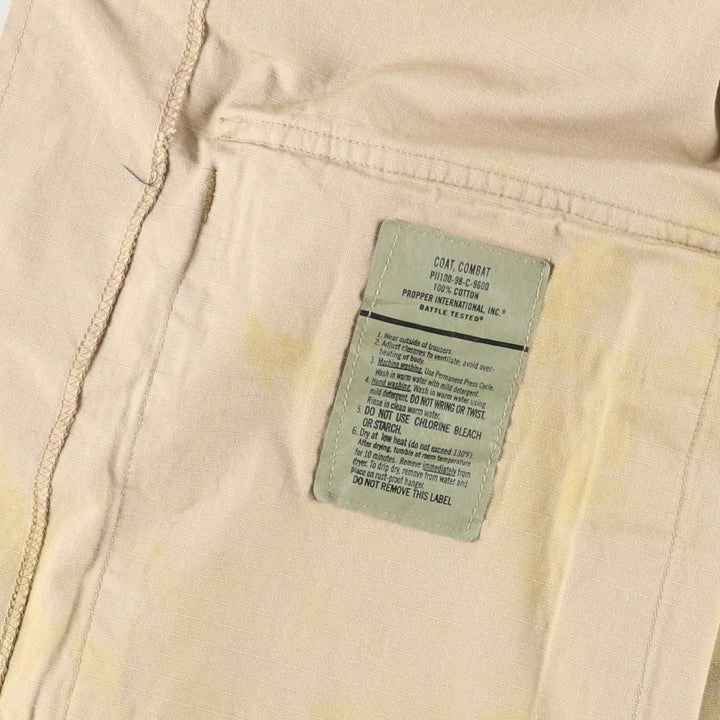 Civilian Ripstop PROPPER Military Combat Jacket, Men's Size L cotton Beige type Vintage Second Hand